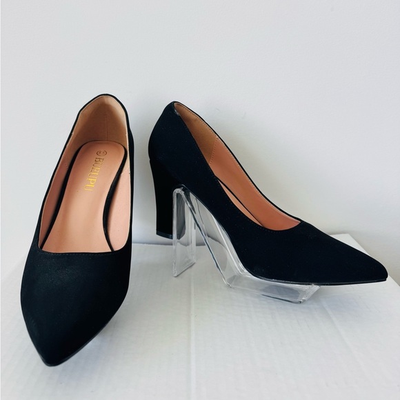 Bueupu Shoes - Classic Black Pointed-Toe Heels 🖤